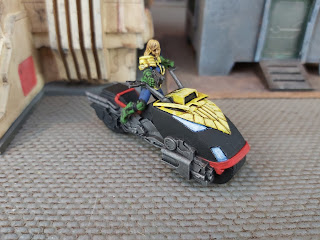 Judge Anderson and a Lawmaster by Warlord Games