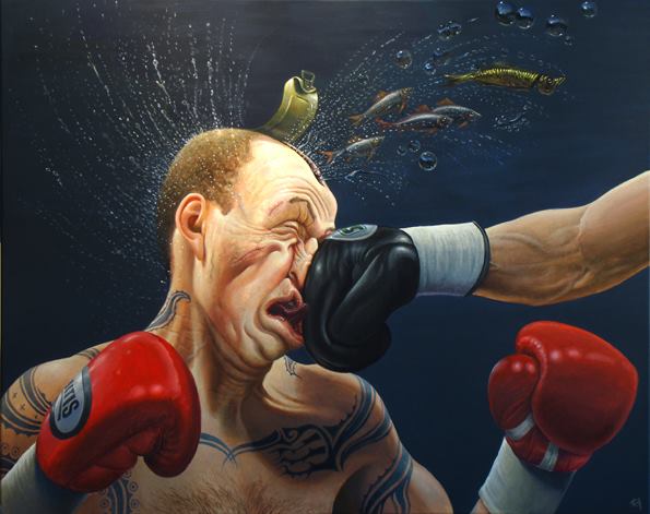 Change" - Acrylic painting by Ole Fick.