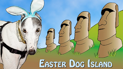 Blue the Easter Dog Island bunny