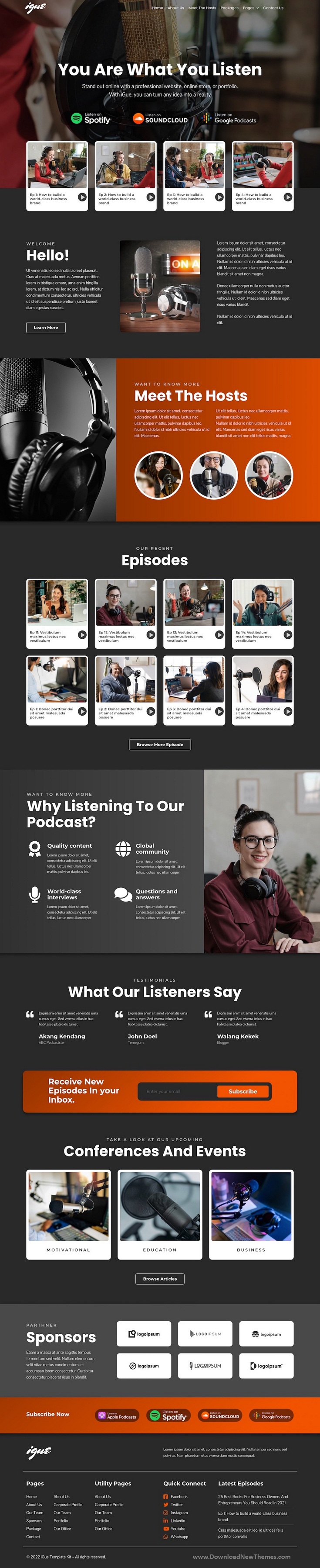 Download Podcaster Elementor Template Kit