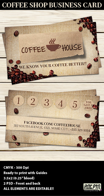  Coffee Shop Business Card Template