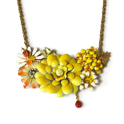 yellow flower necklace