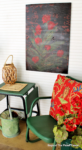 Thrifty Thursday Tablecloth Porch Pillows