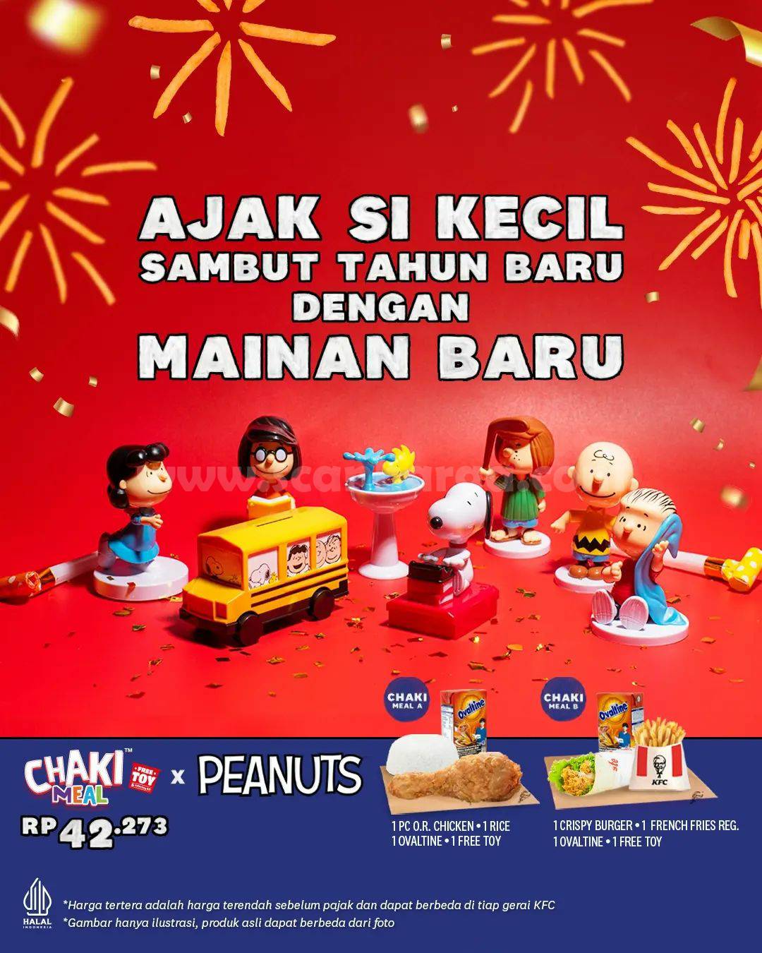 Promo KFC Chaki Kids Meal ! GRATIS Mainan PEANUTS mulai 42Ribu-an*