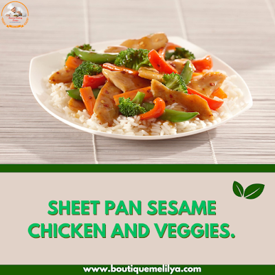 sheet pan sesame chicken and veggies