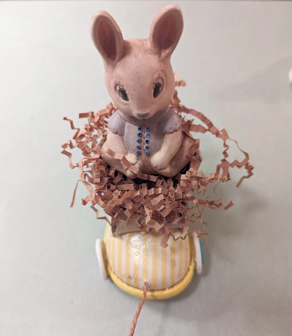 Altered Baby Shoe Easter Cart
