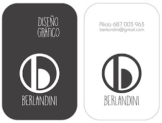 Tarjeta de visita Berlandini blanco y negro