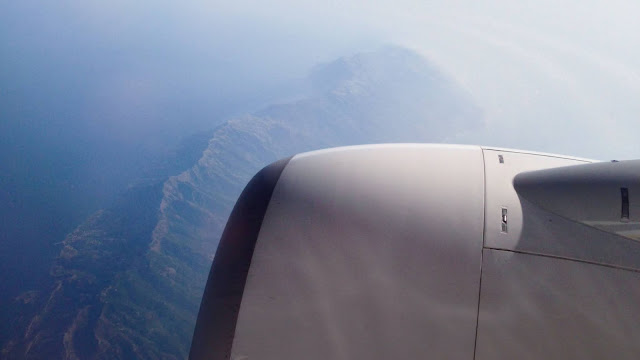Wallpaper Airplane Turbine, Mountains