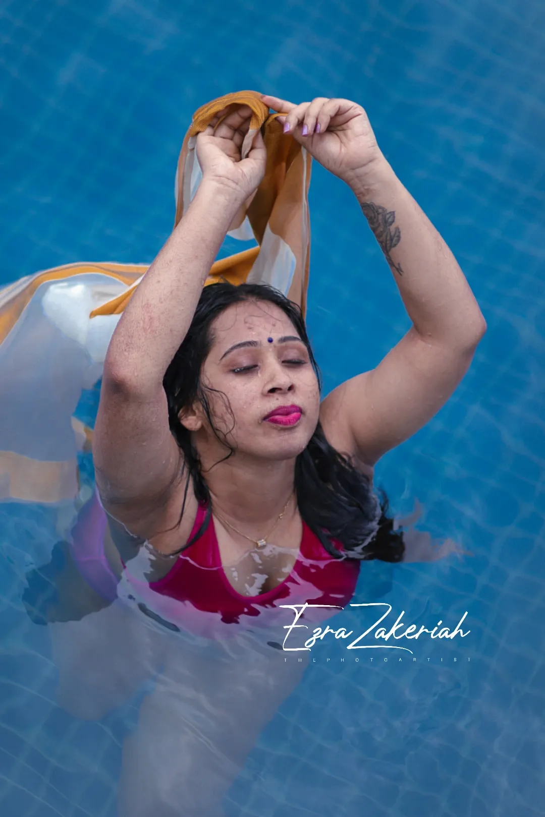 Gowri Siji Mathews Pool Photoshoot