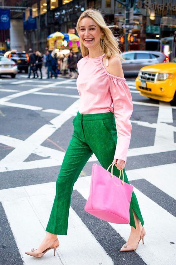 GREEN AND PINK IDEAS FASHION