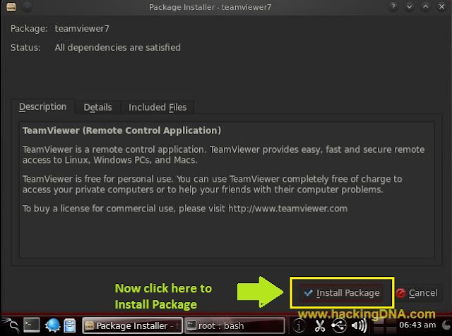 Installing Teamviewer Package
