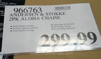 Deal for the Andersen & Stokke Aloha Woven Chaise Lounge Chair at Costco