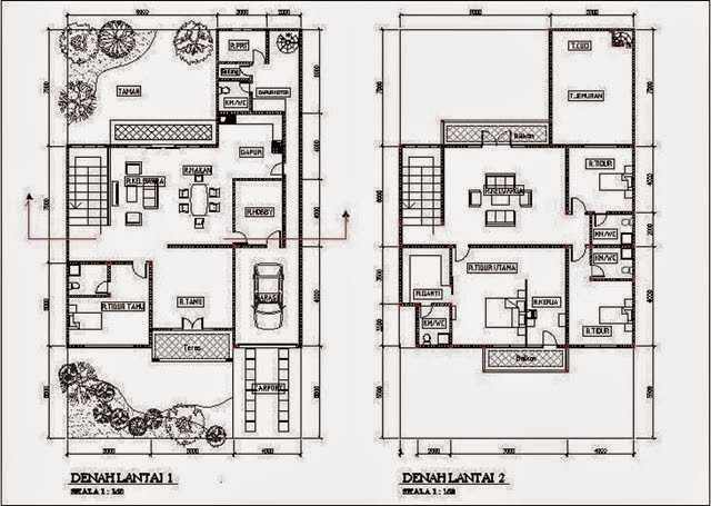 Desain Rumah Minimalis 2 Lantai 5 Kamar Foto Desain 