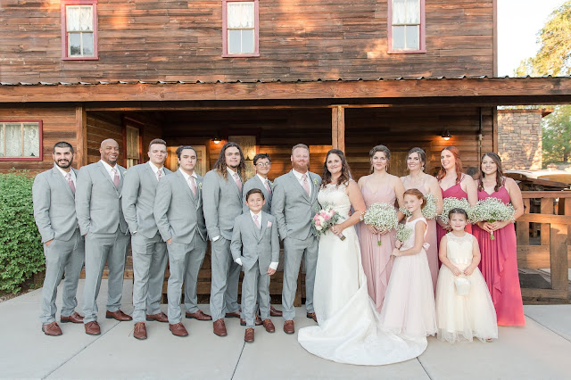 Shenandoah Mill in Gilbert AZ Wedding Photo of the wedding bridal party by Micah Carling Photography