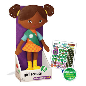 Gift for a Girl Scout-this Friendship Doll comes with stickers.