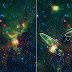 Nebulosas com formato da Enterprise do Star Trek