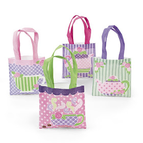 12 tea Party tote bags. Fill with candy and give as gift with a note that says, "We think you are preTEA awesome!"