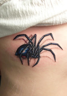 3D Black Widow Spider Tattoo