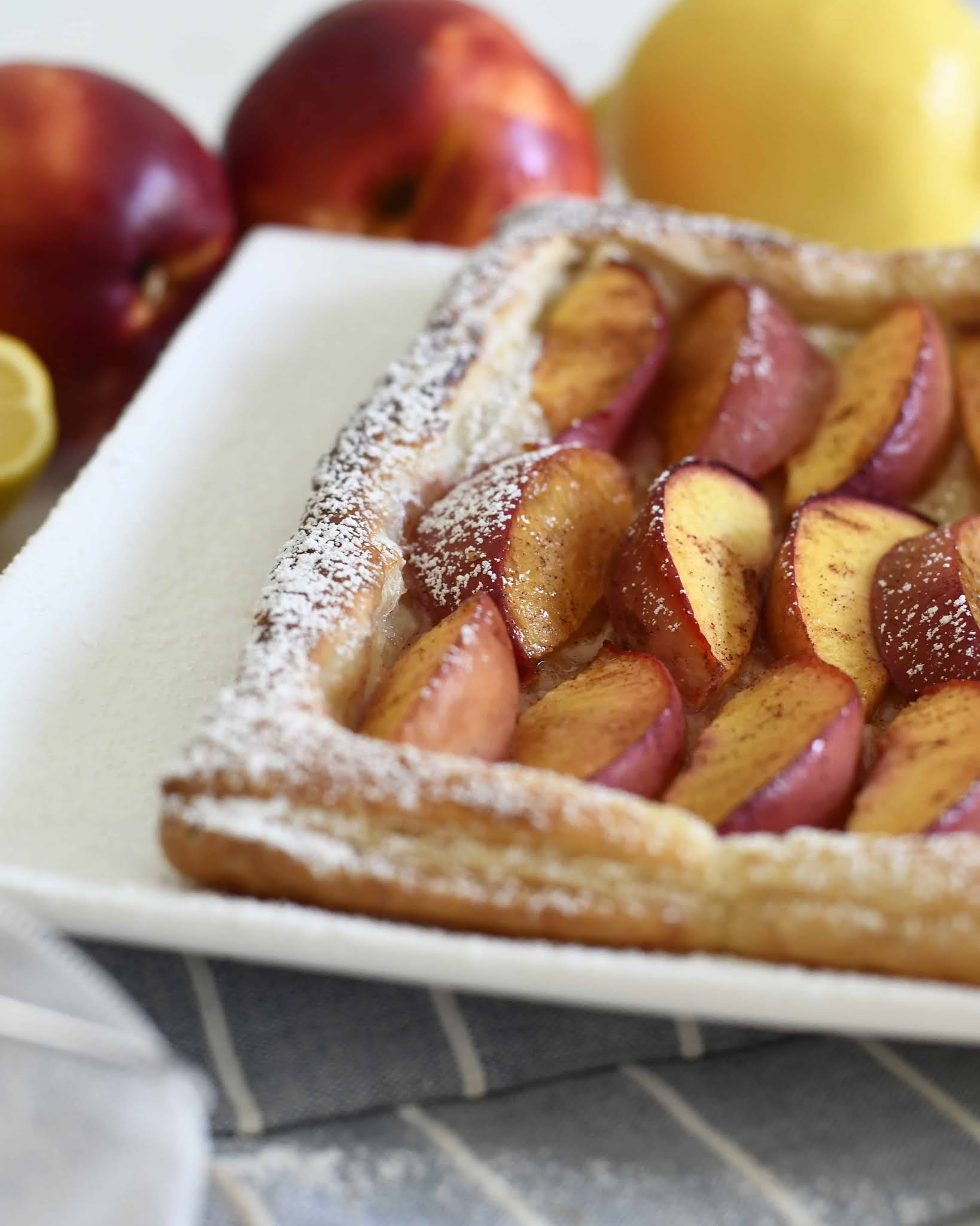 Puff Pastry Peach Tart