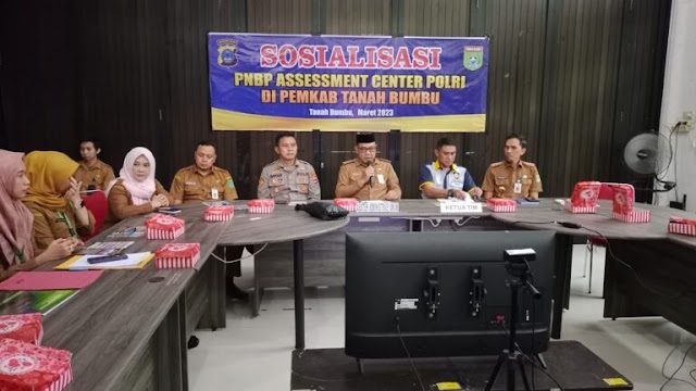 Pemkab Tanbu Simak Sosialisasi Polda Kalsel Terkait Program Asesmen Center Polri 