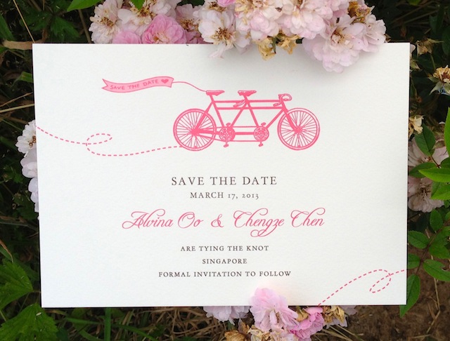 Letterpress wedding invitations singapore