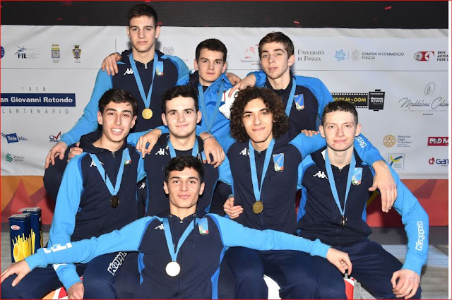 Foggia Fencing 2019. Campionati Europei Giovanili. Doppio oro con la sciabola e la spada. Ancora un oro foggiano targato Nardella