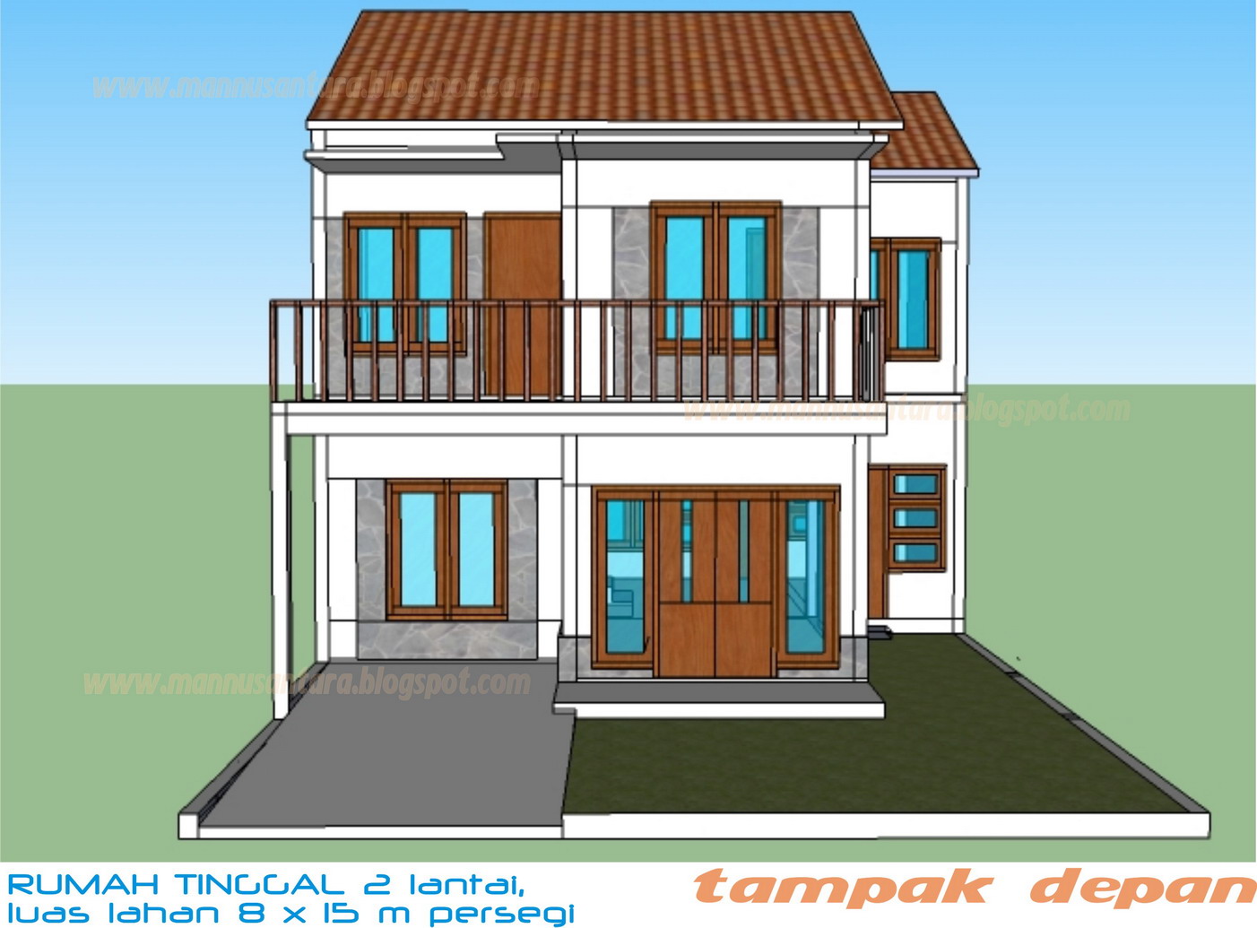 ManNusantara Design Indonesia Desain Rumah Tinggal Dua Lantai Di