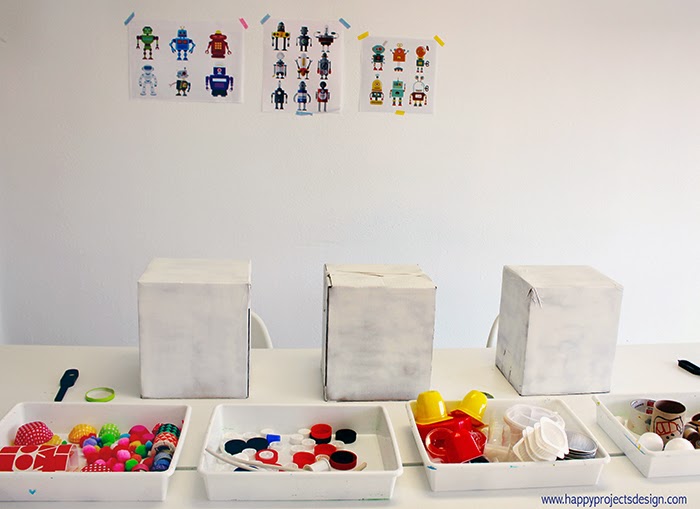 DIY máscaras robot upcycling: materiales