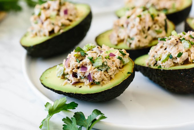 Tuna Stuffed Avocados #healthyfood #dietketo