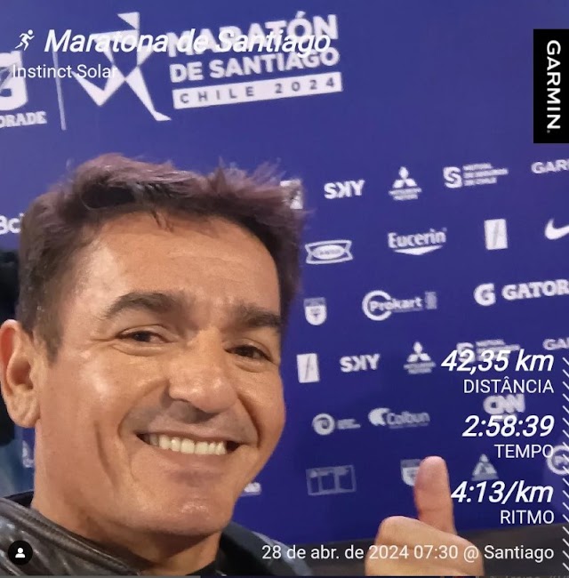 Santoantoniense, secretário de saúde de Varzedo, conquista feito na maratona de Santiago: 42km em menos de 3h