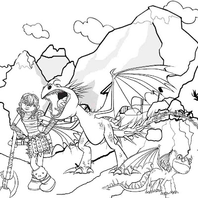 Art sketch cute girl Viking Astrid How to train your dragon coloring pages for children to print out