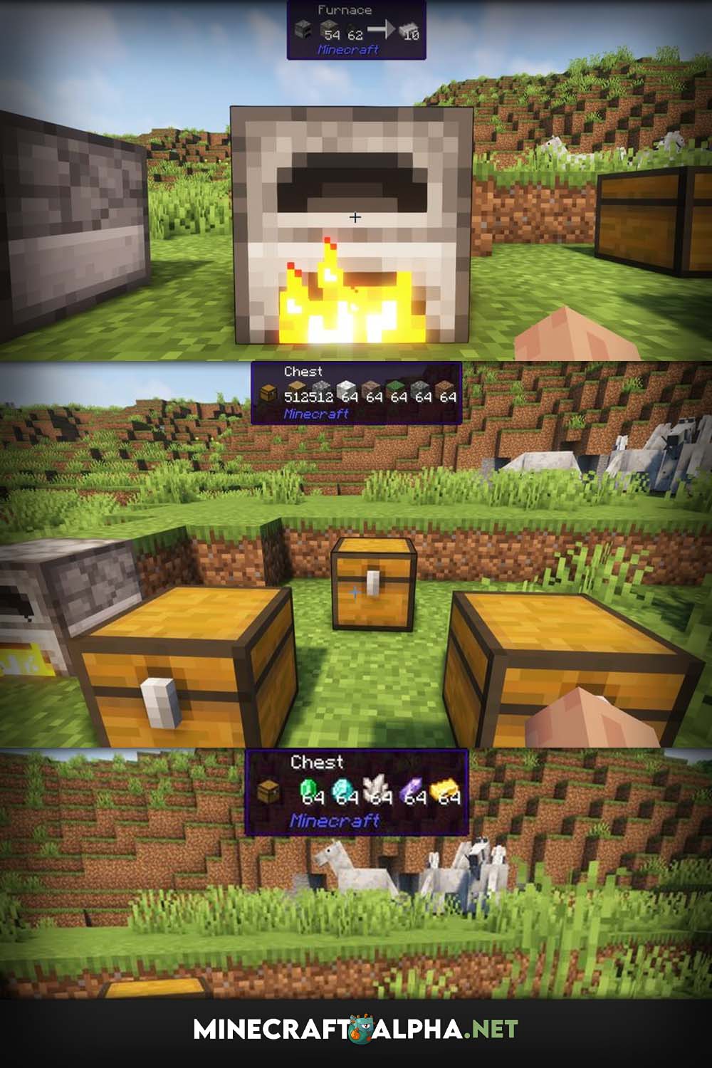 Minecraft Megane Mod [1.19, 1.18.2] (Energy, Fluid Volumes, Chest And Inventory Contents)