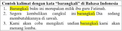 25 Contoh kalimat barangkali di Bahasa Indonesia dan Pengertiannya