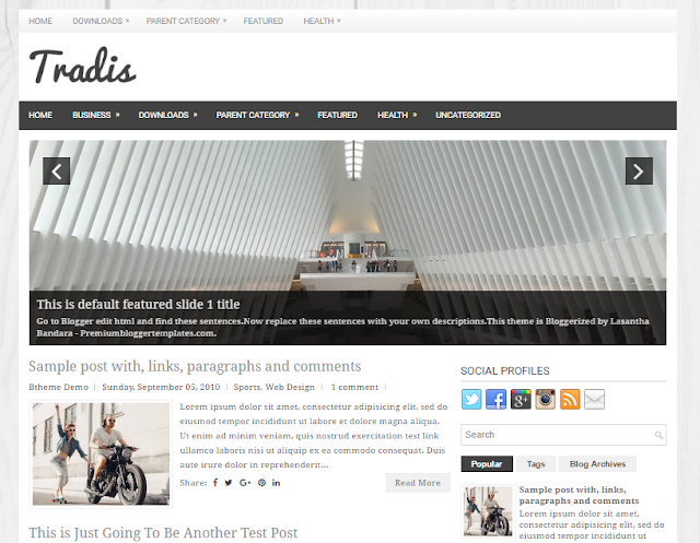 Tradis Tradis Blogger Template