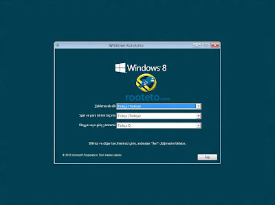rooteto windows8 kurulum 1 Windows 8 Kurulum Resimli ve Videolu Anlatım