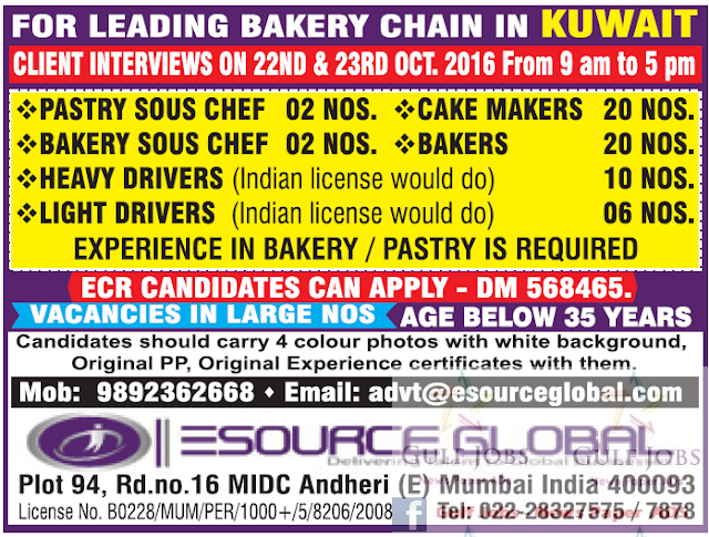 Large job vacancies for Kuwait