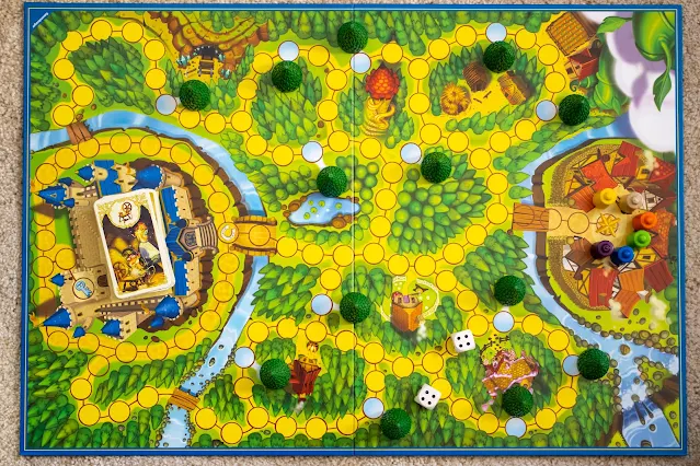 The Enchanted Forest board game set up ready to play