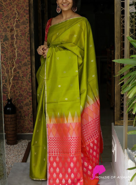 Organza Zari Work Border Silk Sarees