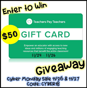 Teacherspayteachers gift card giveaway from Paula's Primary Classroom
