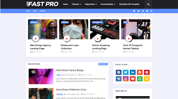 FastPro Premium Blogger Template 2020