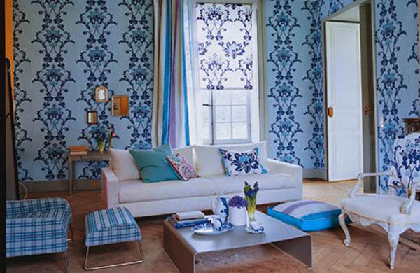 Desain Interior Ruang Tamu Warna Biru Sobat Interior Rumah