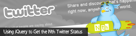 Using jQuery to Get the Nth Twitter Status