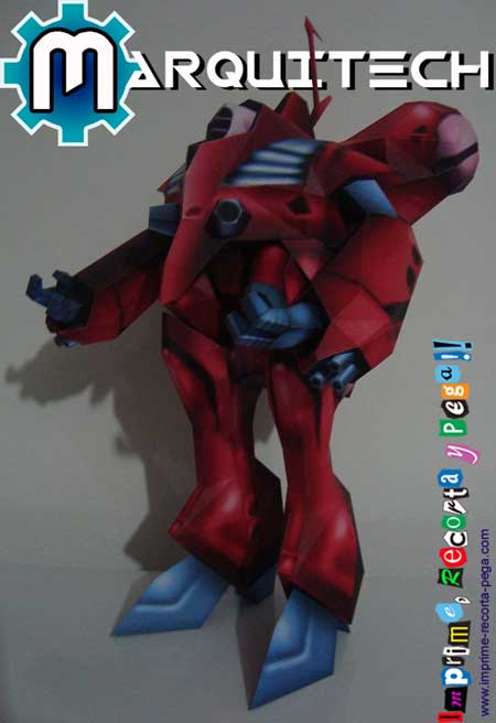 Macross Papercraft Queadluun Rau Battle Suit