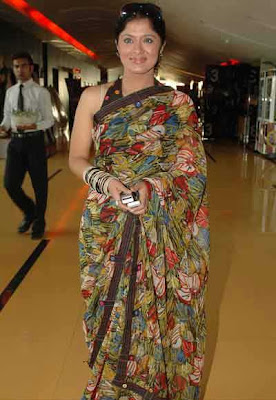 Sudha Chandran in floral sari