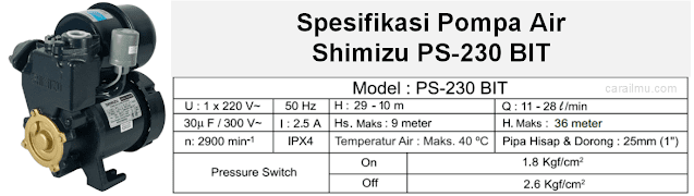 pompa air shimizu ps 230 bit