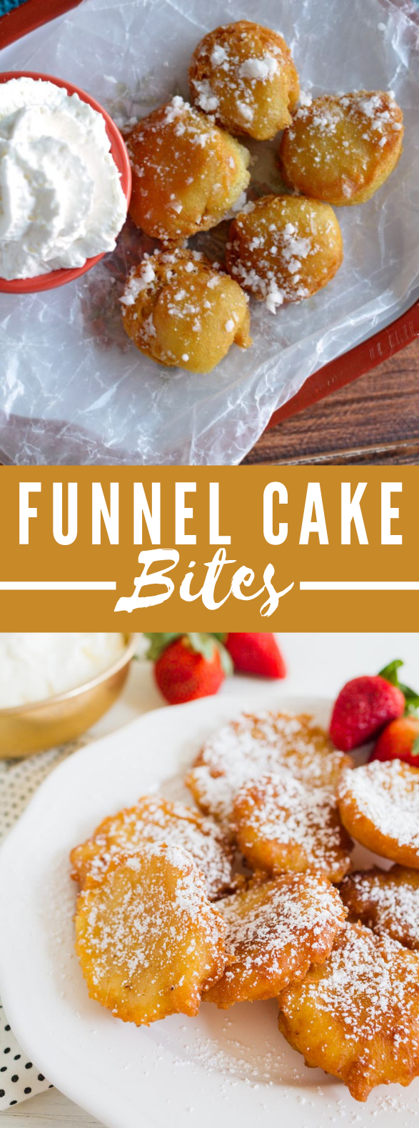 Funnel Cake Bites Recipe #desserts #sugar