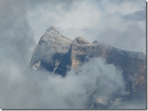 A massif appearing through the clouds