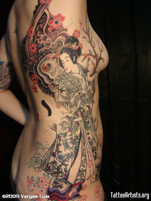 Japanese Tattoos Feminine Tattoos Geisha Tattoos Side Body Tattoos 