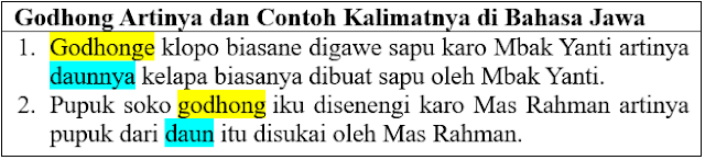 Godhong atau Godong Artinya dan Contoh Kalimatnya di Bahasa Jawa