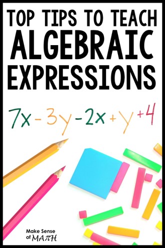 Tips to Teach Algebraic Expressions Pin